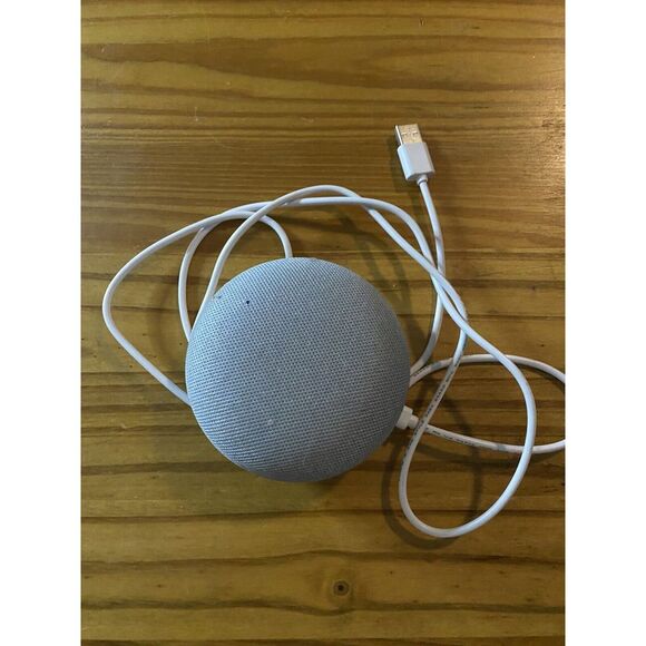 Google Home Nest Mini Smart Speaker Model H0A Gray w/ Power Adapter - Picture 1 of 3